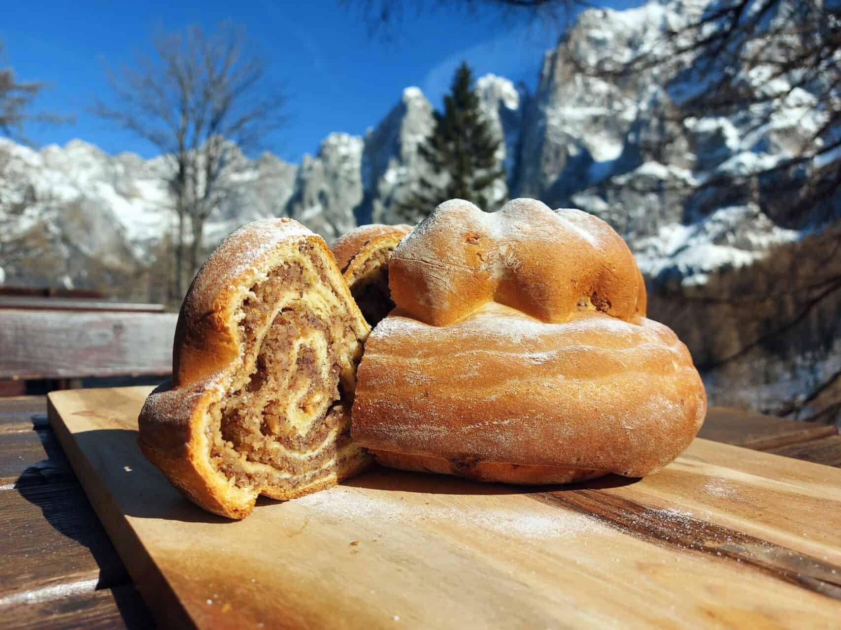 Food in Erjavčeva's mountain hut @ Vršič pass